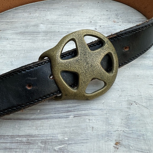 Vintage Star Sheriff Belt & 1970’s Buckle - Picture 3 of 6